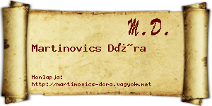 Martinovics Dóra névjegykártya